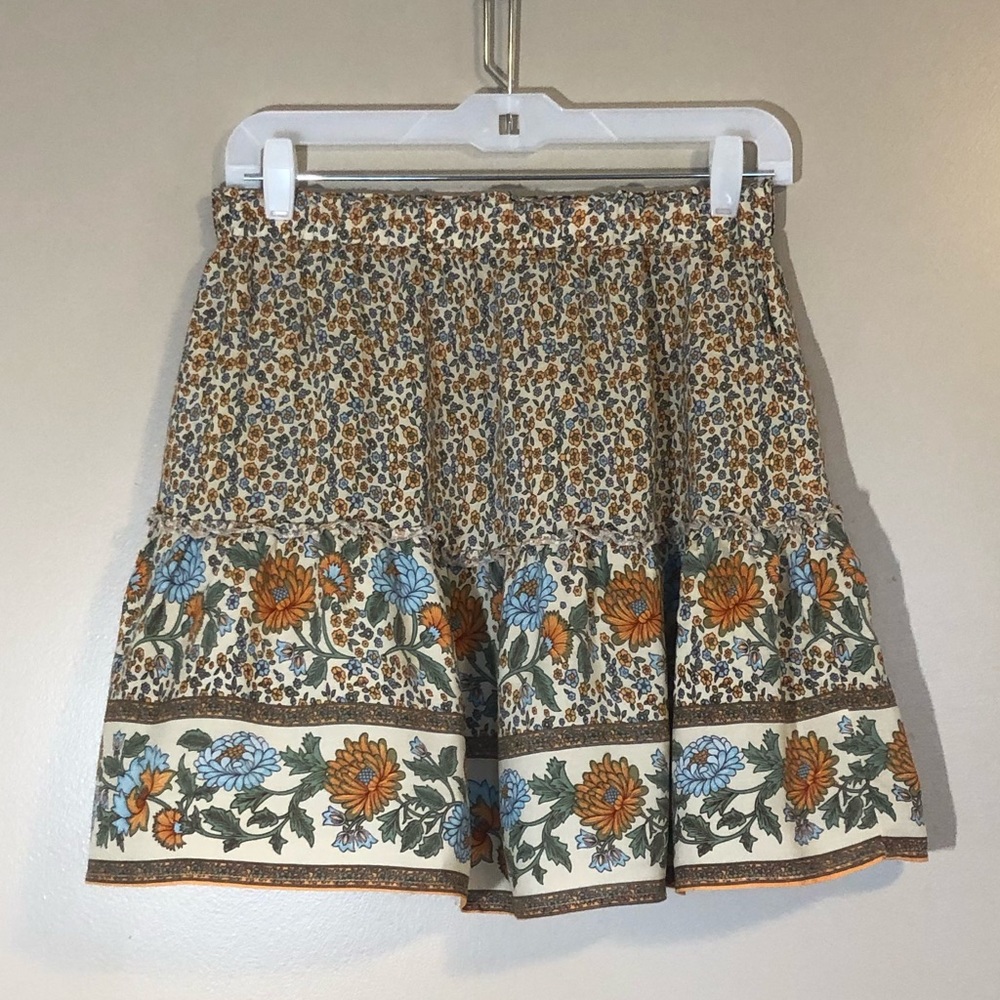 Floral Ruffle Summer Skirt